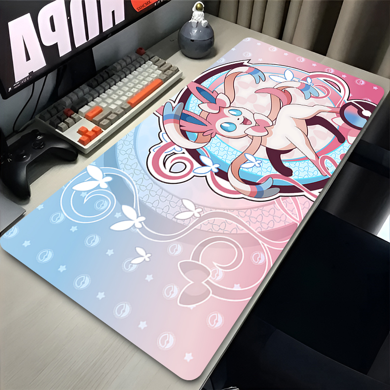 Pc Gaming Keyboard And Mouse - Büyük Pembe Sevimli Mousepad XXL Oyun