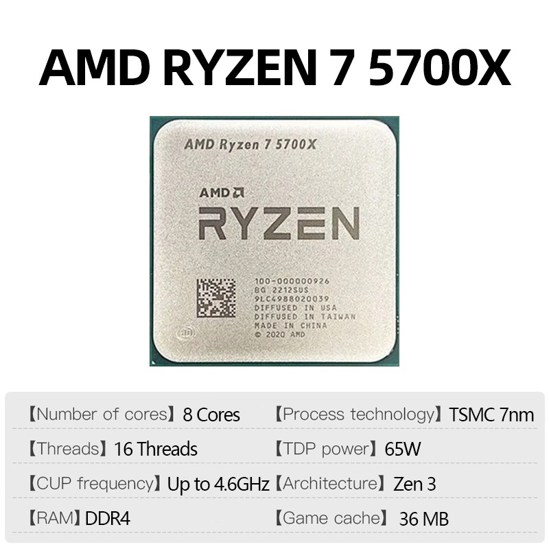 AMD Ryzen 7 5700X Oyun İşlemci - Pc Gaming Ryzen 7 incelemesi ve fiyatı