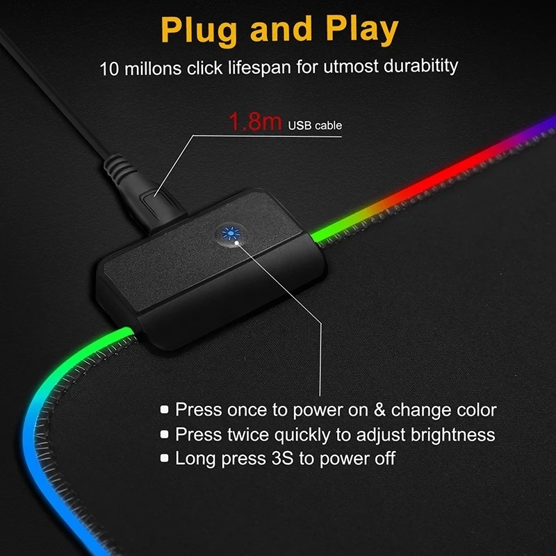 LED Işık Mousepad RGB Klavye K - Rgb Keyboard Wrist Rest incelemesi ve fiyatı