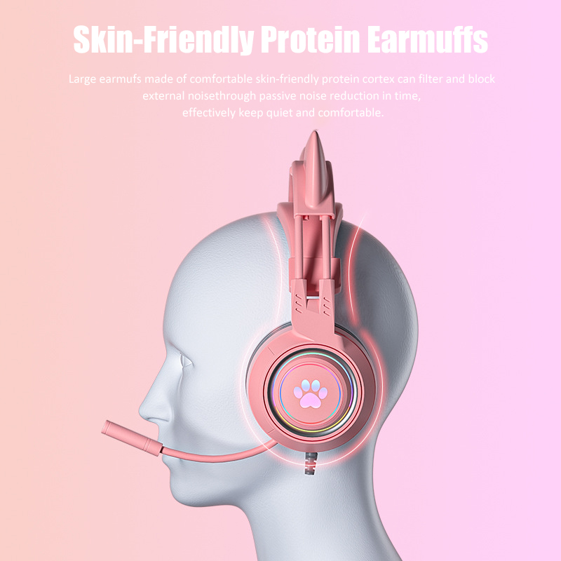 Sevimli kedi kulak oyun mikrof - Pc Gaming Earphones incelemesi ve fiyatı